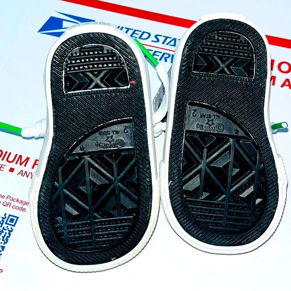 *LIKE NEW** Chuck Taylor AS ‘Street Mid’ (Grey/Black/Green), TD Size 2C: $20 - Picture 9 of 10